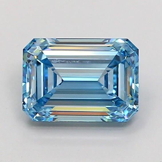 1.41 Ct. Fancy Vivid  Blue Emerald Lab Grown Diamond