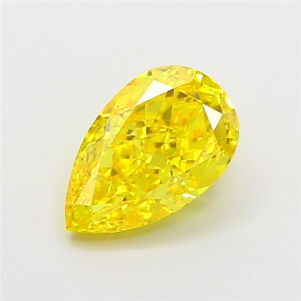 1.53 Ct. Fancy Vivid  Yellow Pear Lab Grown Diamond
