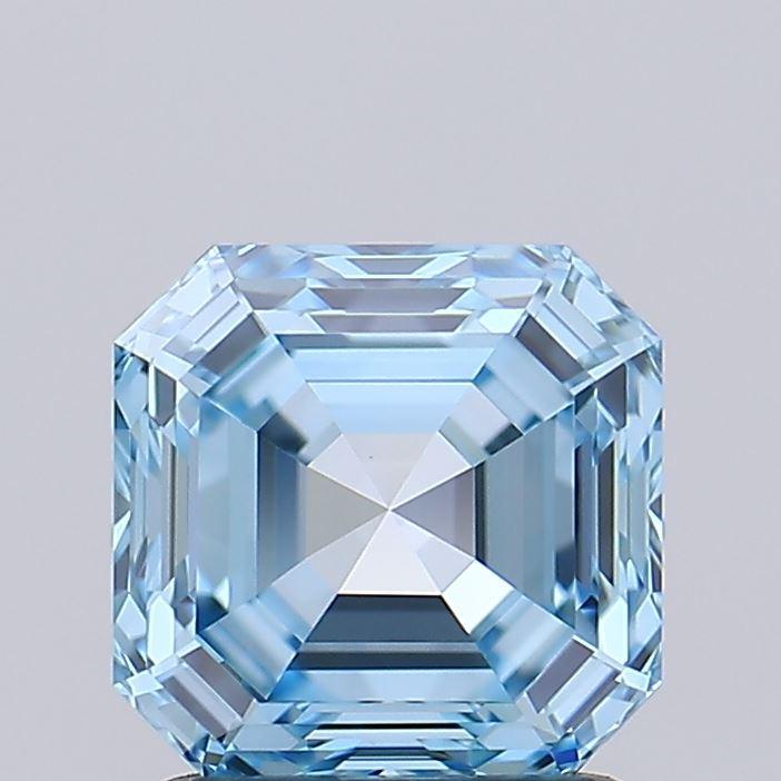 1.59 Ct. Fancy Vivid Blue Asscher Lab Grown Diamond