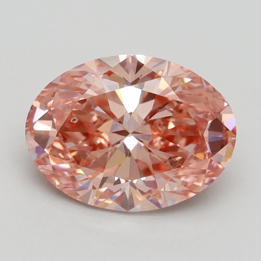2.00 Ct. Fancy Intense Pink Oval Lab Grown Diamond