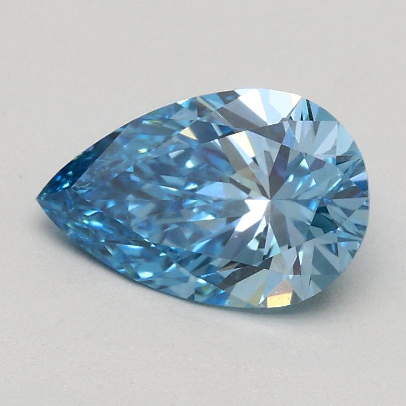 0.80 Ct. Fancy Vivid Blue Pear Lab Grown Diamond