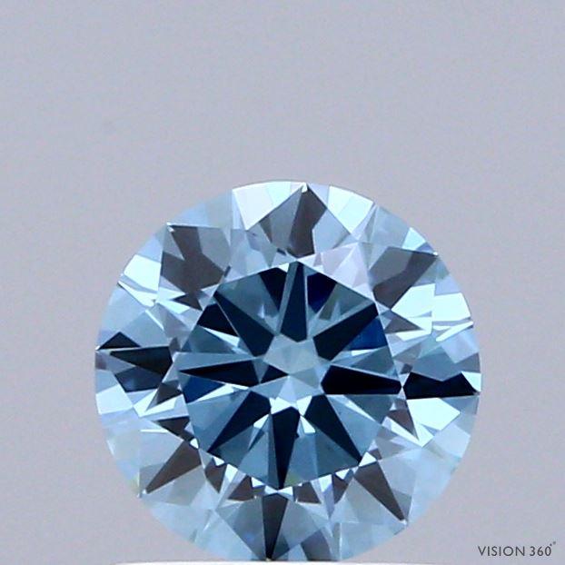 0.95 Ct. Fancy Vivid Blue Round Lab Grown Diamond