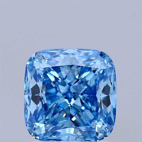 1.50 Ct. Fancy Vivid Blue Cushion Lab Grown Diamond