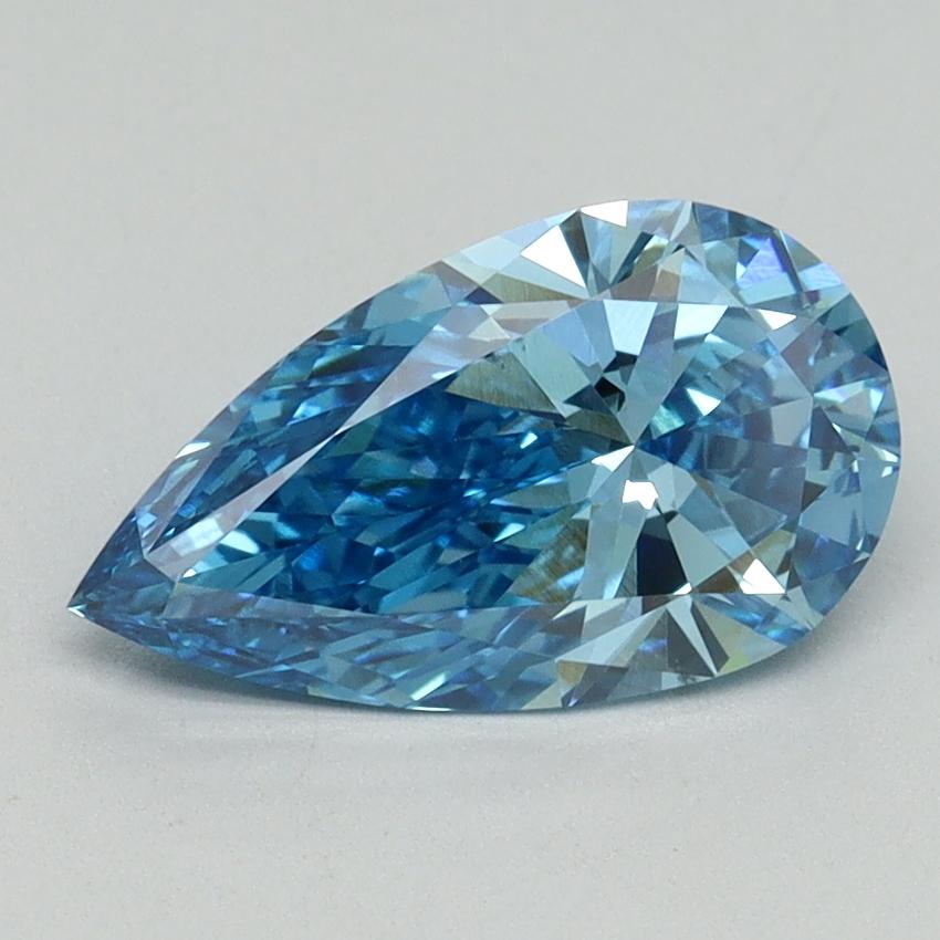 1.5 Ct. Fancy Vivid Blue Pear Lab Grown Diamond