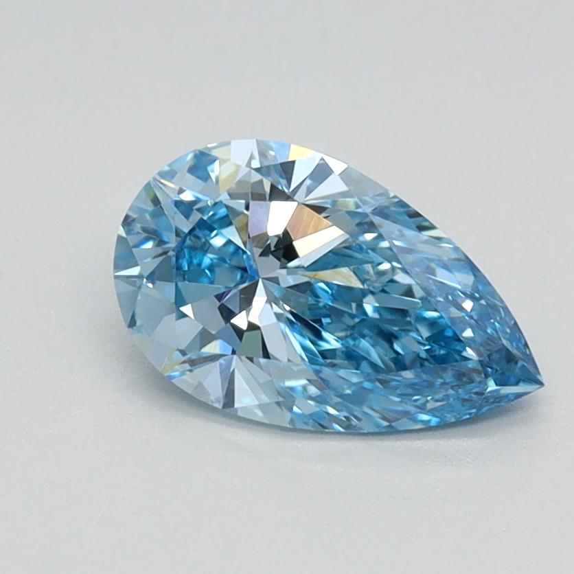 0.76 Ct. Fancy Vivid Blue Pear Lab Grown Diamond