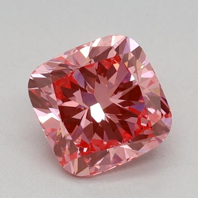 0.74 Ct. Fancy Vivid Pink Cushion Lab Grown Diamond