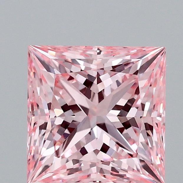 1.58 Ct. Fancy Intense Pink Princess Lab Grown Diamond