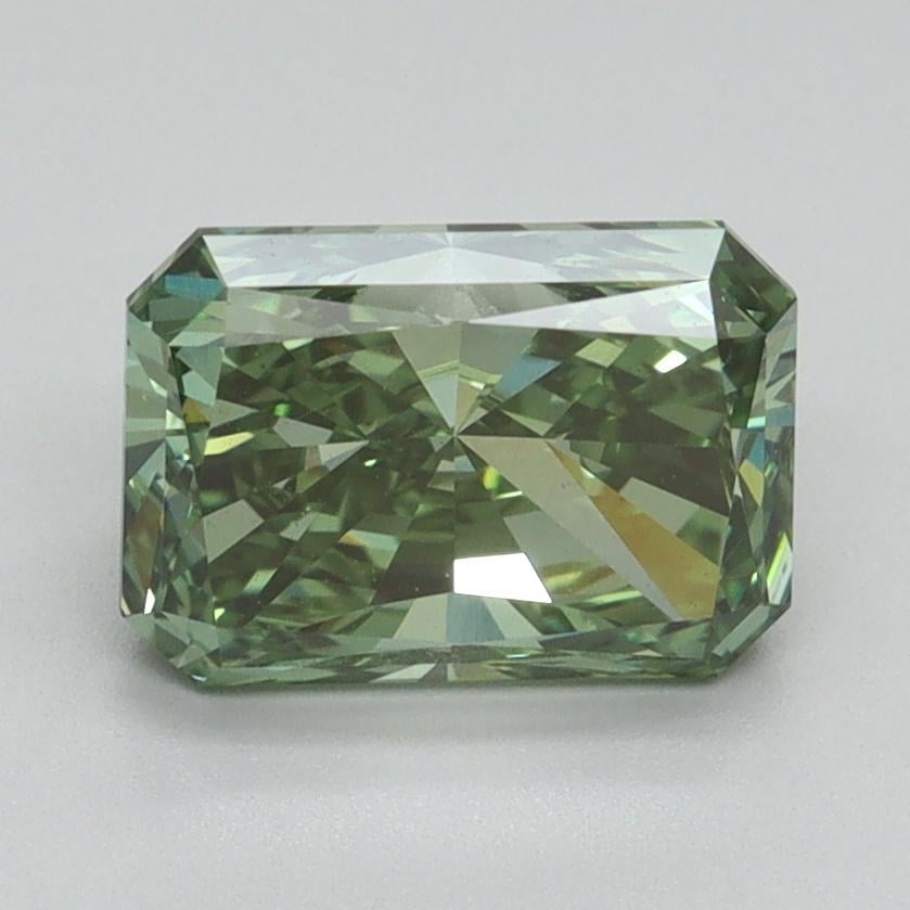 2.01 Ct. Fancy Vivid Green Radiant Lab Grown Diamond
