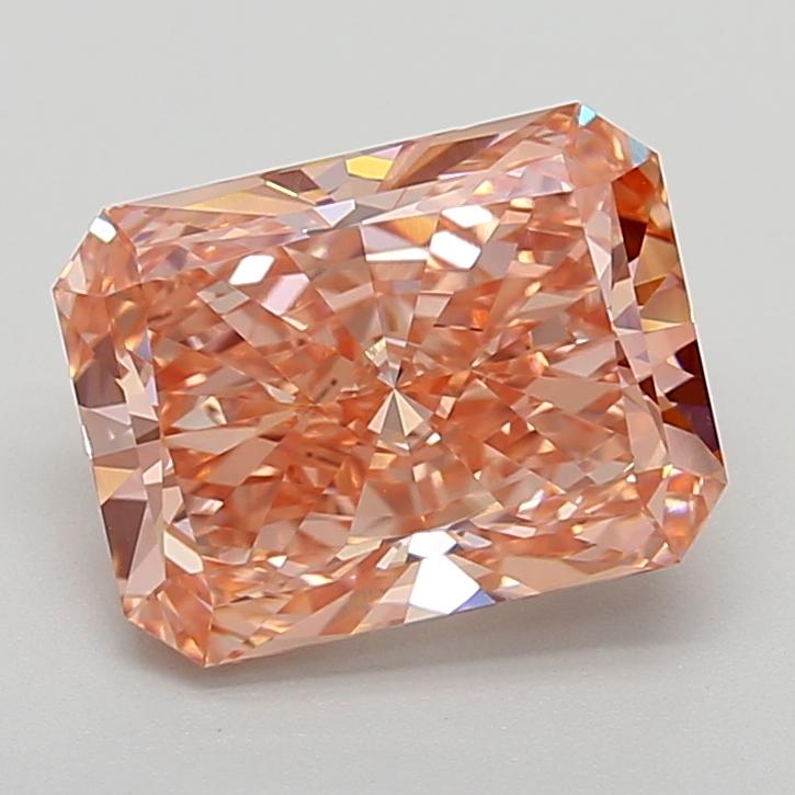 4.00 Ct. Fancy Vivid  Pink Radiant Lab Grown Diamond