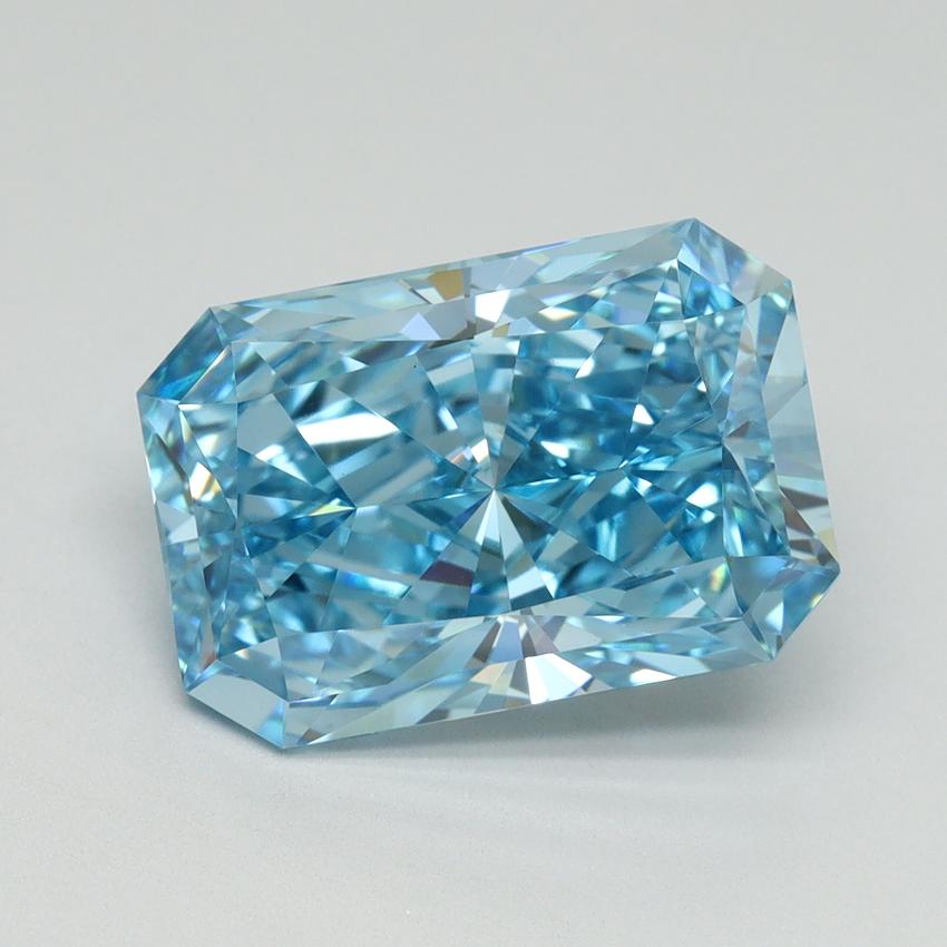5.09 Ct. Fancy Vivid Blue Radiant Lab Grown Diamond