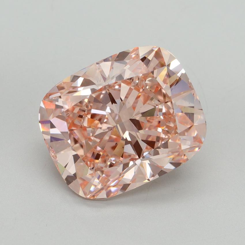 10.05 Ct. Fancy Vivid Pink Cushion Lab Grown Diamond