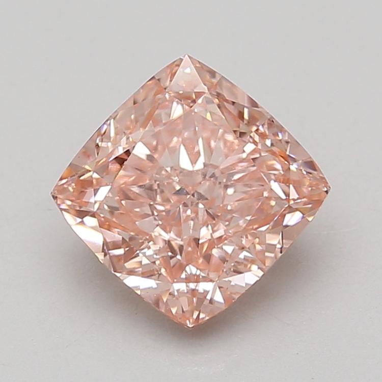 3.07 Ct. Fancy Vivid Pink Cushion Lab Grown Diamond