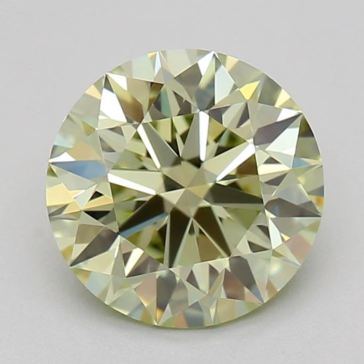 1.06 Ct. Fancy Intense  Green Round Lab Grown Diamond