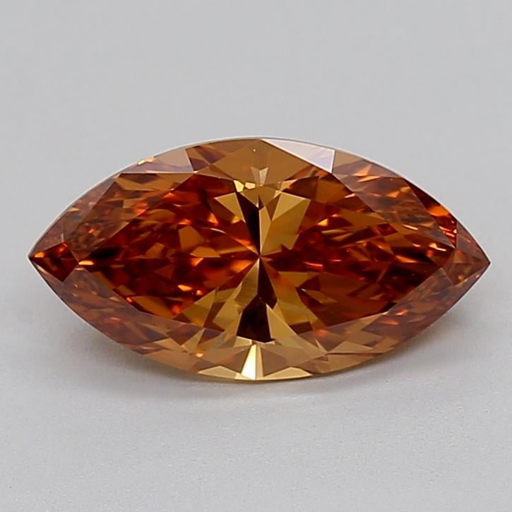 2.01 Ct. Fancy Intense Brownish Orange Marquise Lab Grown Diamond