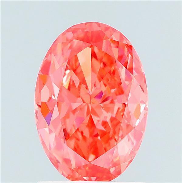 1.68 Ct. Fancy Vivid Pink Oval Lab Grown Diamond