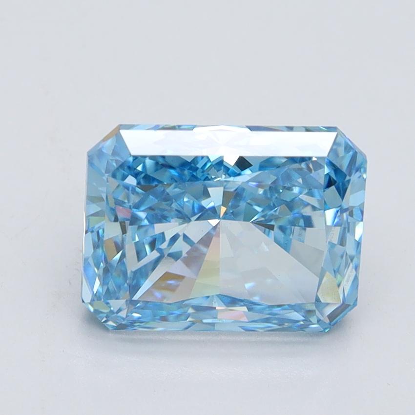 2.91 Ct. Fancy Vivid Blue Radiant Lab Grown Diamond