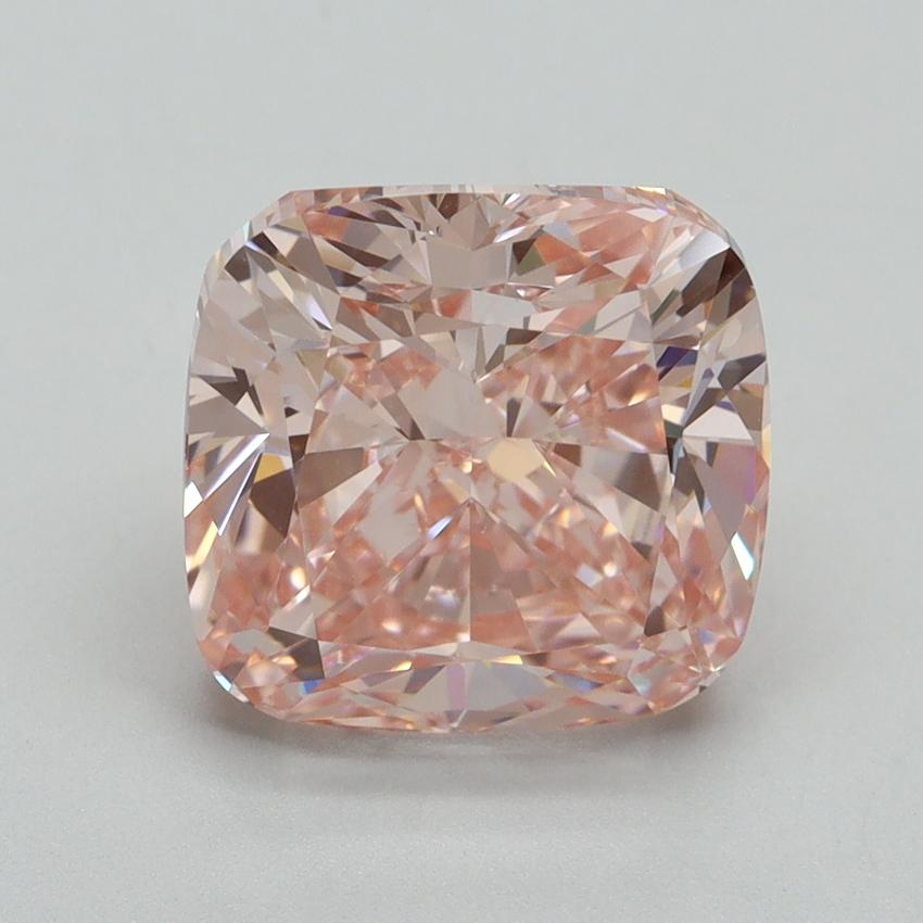 5.00 Ct. Fancy Vivid Pink Cushion Lab Grown Diamond