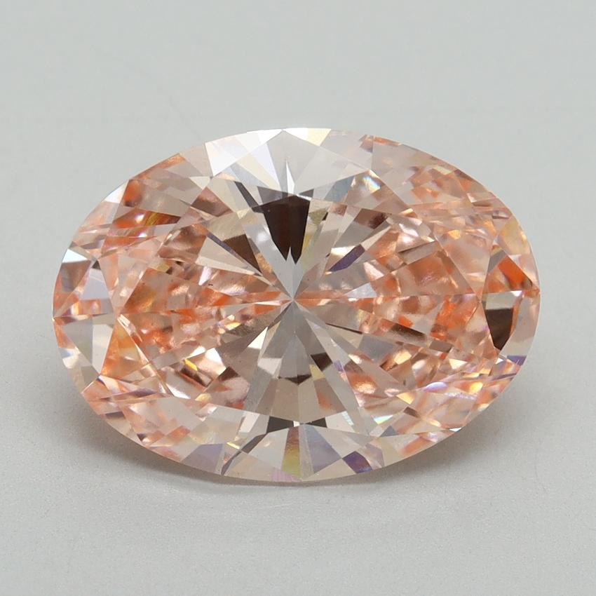 5.11 Ct. Fancy Intense Pink Oval Lab Grown Diamond