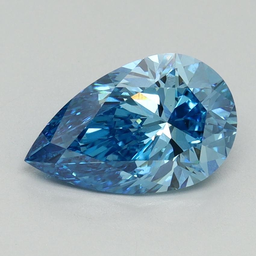 1.63 Ct. Fancy Vivid Blue Pear Lab Grown Diamond