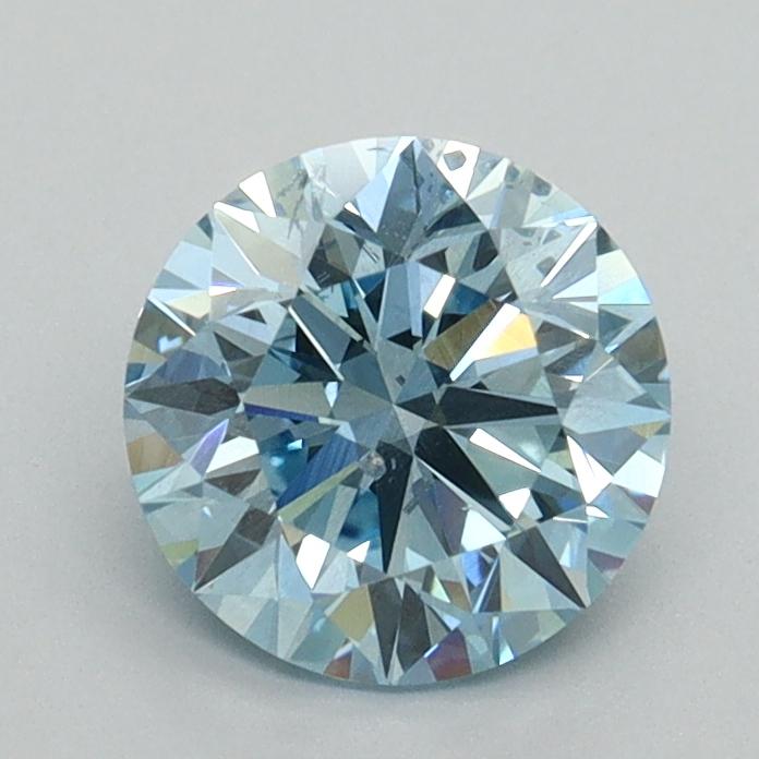 1.21 Ct. Fancy Vivid Blue Round Lab Grown Diamond