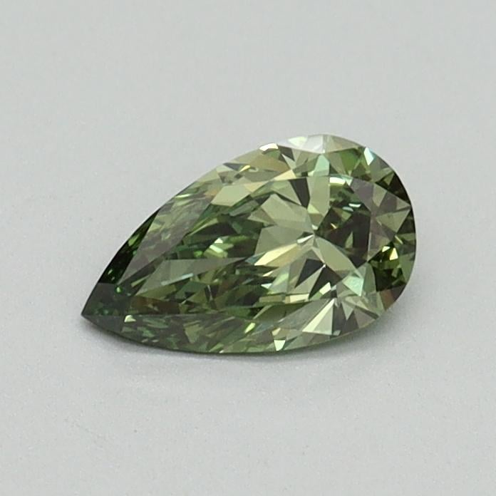 0.35 Ct. Fancy Vivid Green Pear Lab Grown Diamond
