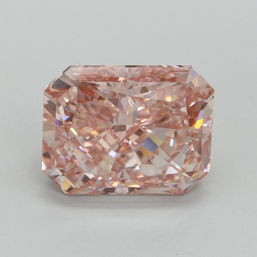 8.05 Ct. Fancy Vivid Pink Radiant Lab Grown Diamond