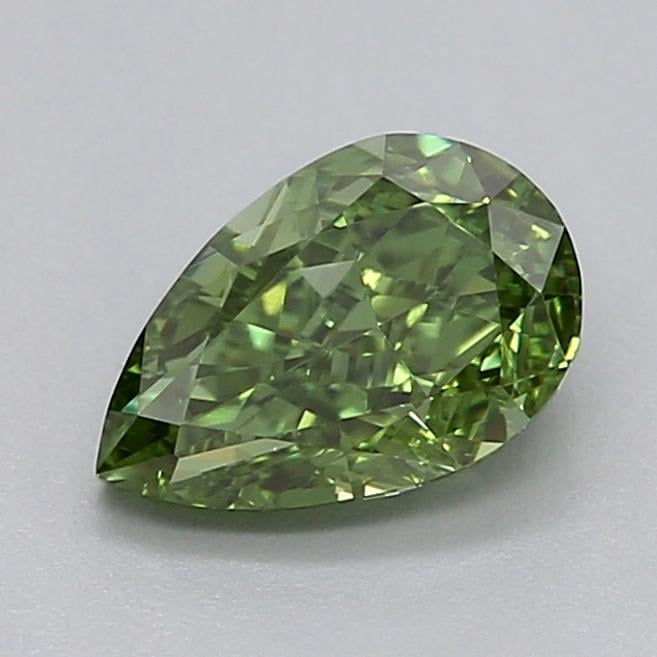 0.51 Ct. Fancy Vivid  Green Pear Lab Grown Diamond