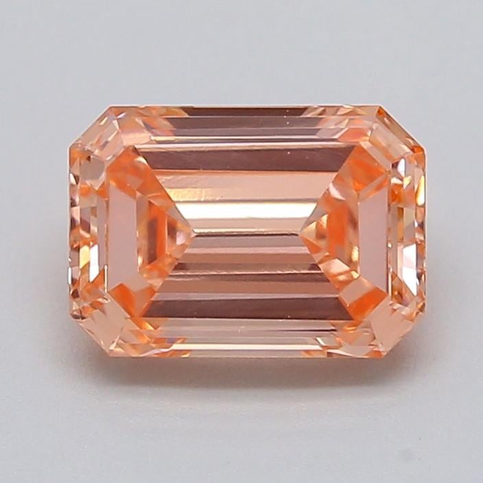 1.03 Ct. Fancy Vivid  Orange Emerald Lab Grown Diamond