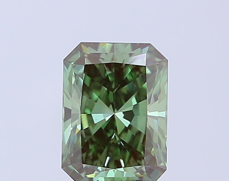 1.71 Ct. Fancy Vivid Green Radiant Lab Grown Diamond