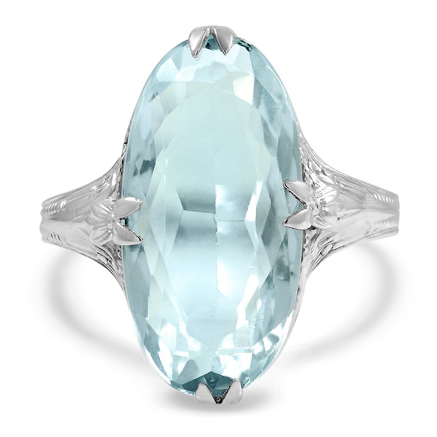 Edwardian Aquamarine Cocktail Ring