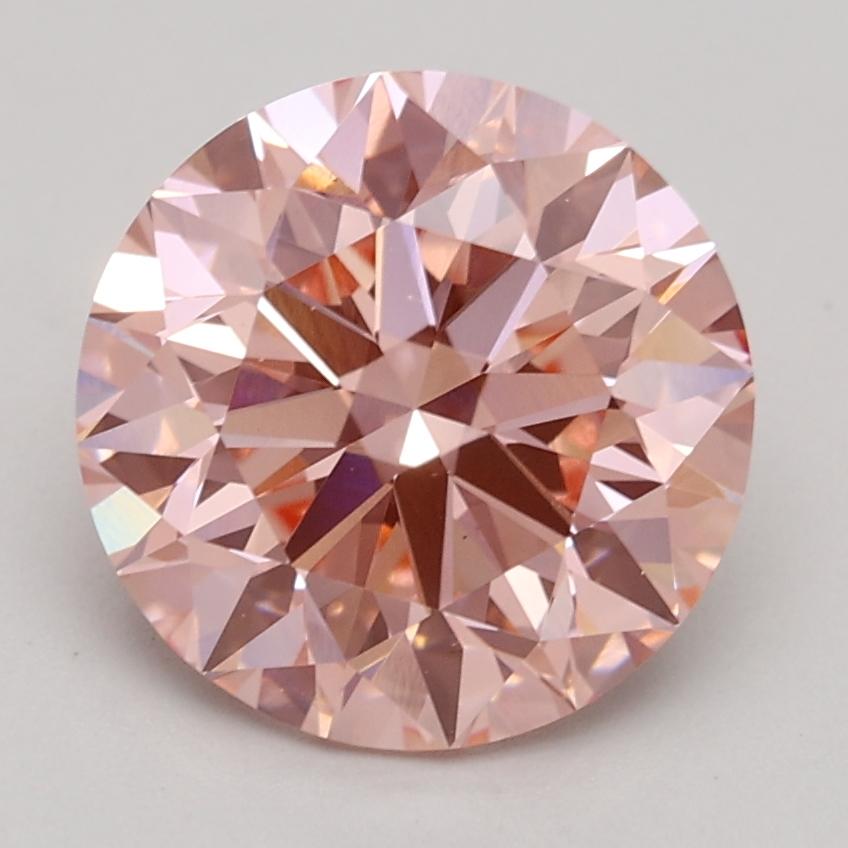 2.18 Ct. Fancy Intense Pink Round Lab Grown Diamond