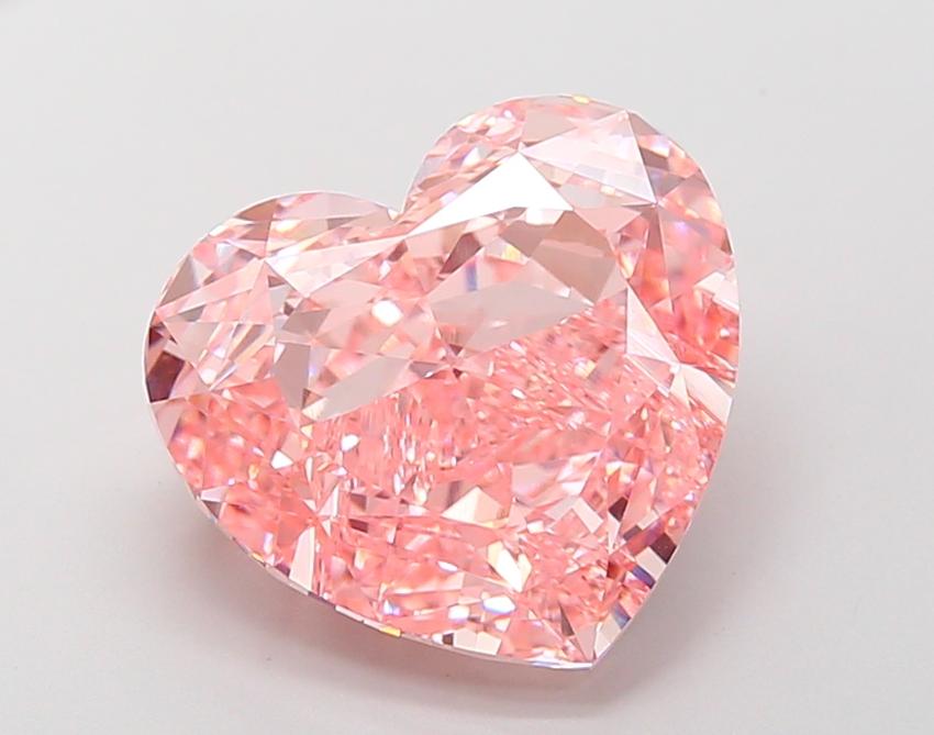 9.02 Ct. Fancy Vivid Pink Heart Lab Grown Diamond
