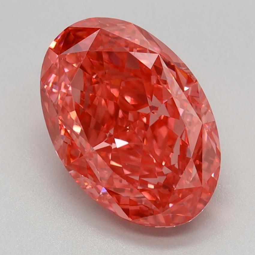 2.72 Ct. Fancy Vivid Pink Oval Lab Grown Diamond