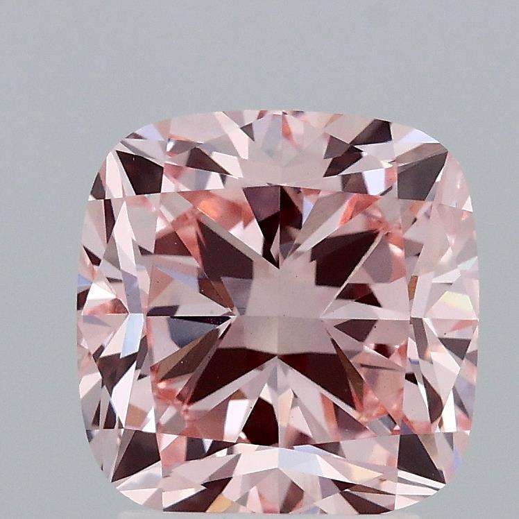2.71 Ct. Fancy Intense Pink Cushion Lab Grown Diamond