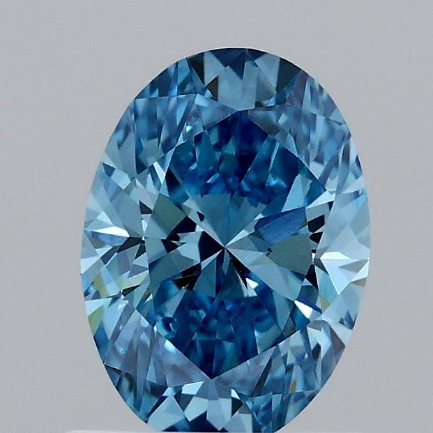 1.02 Ct. Fancy Vivid Blue Oval Lab Grown Diamond