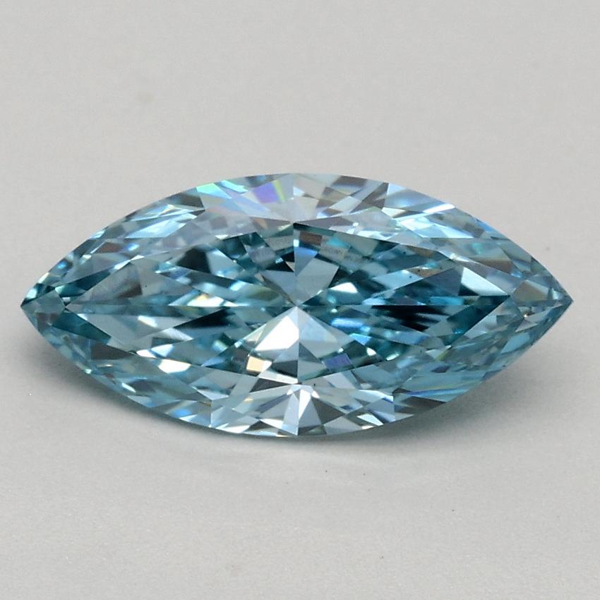 0.83 Ct. Fancy Vivid Blue Marquise Lab Grown Diamond