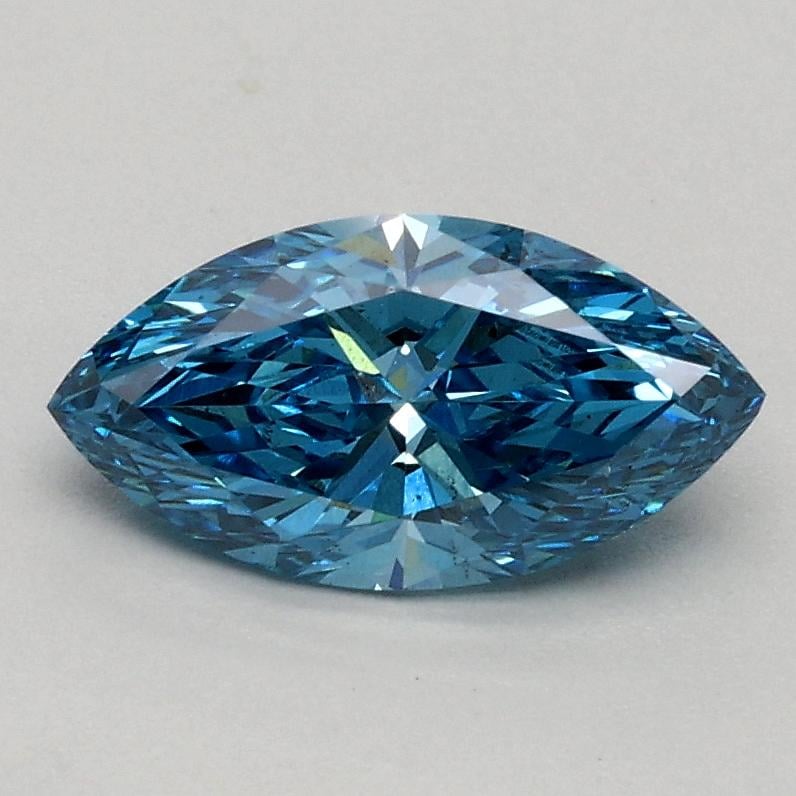0.70 Ct. Fancy Vivid Blue Marquise Lab Grown Diamond