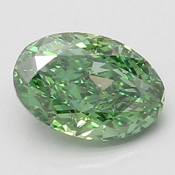 1.52 Ct. Fancy Vivid Green Oval Lab Grown Diamond