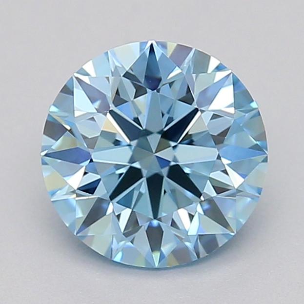 0.72 Ct. Fancy Vivid  Blue Round Lab Grown Diamond