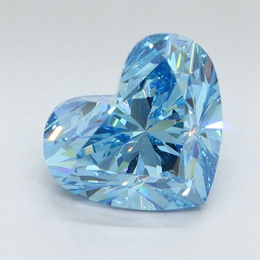 2.70 Ct. Fancy Vivid Malibu Blue Heart Lab Grown Diamond