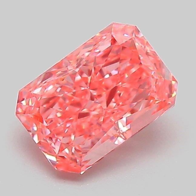 1.09 Ct. Fancy Vivid Pink Radiant Lab Grown Diamond