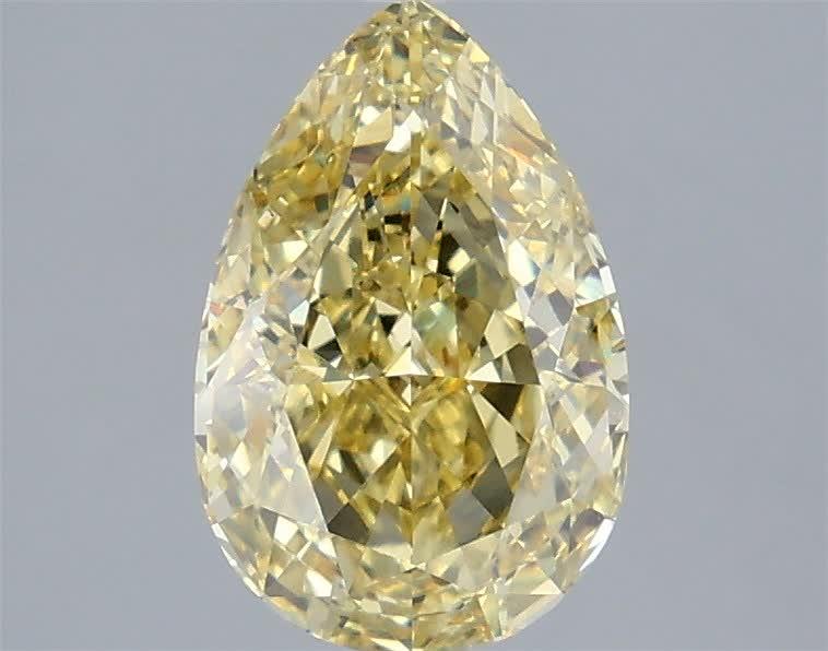 2.10 Ct. Fancy Intense Yellow Pear Lab Grown Diamond