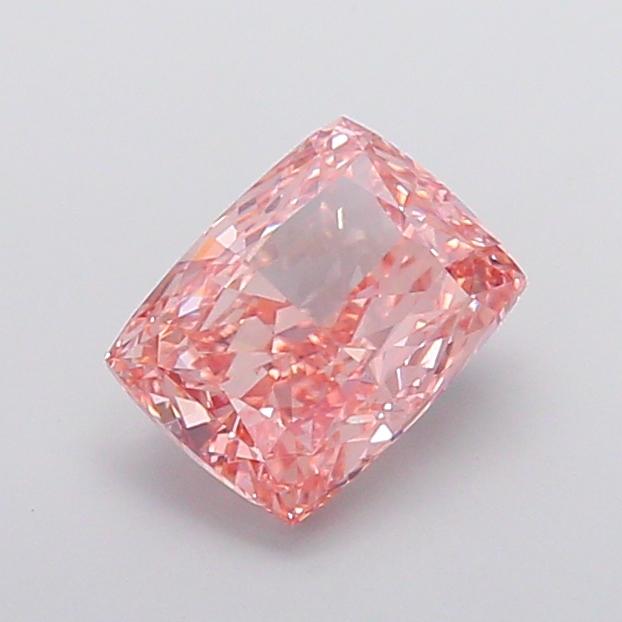 3.04 Ct. Fancy Vivid Pink Cushion Lab Grown Diamond