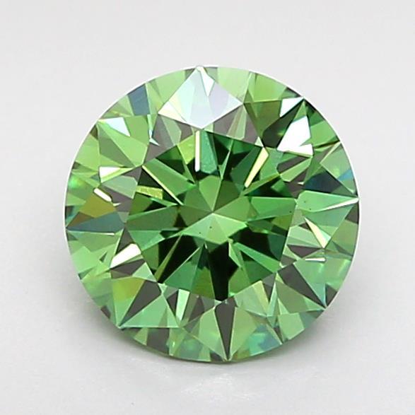 1.28 Ct. Fancy Vivid Green Round Lab Grown Diamond