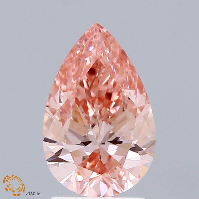 1.50 Ct. Fancy Vivid Pink Pear Lab Grown Diamond