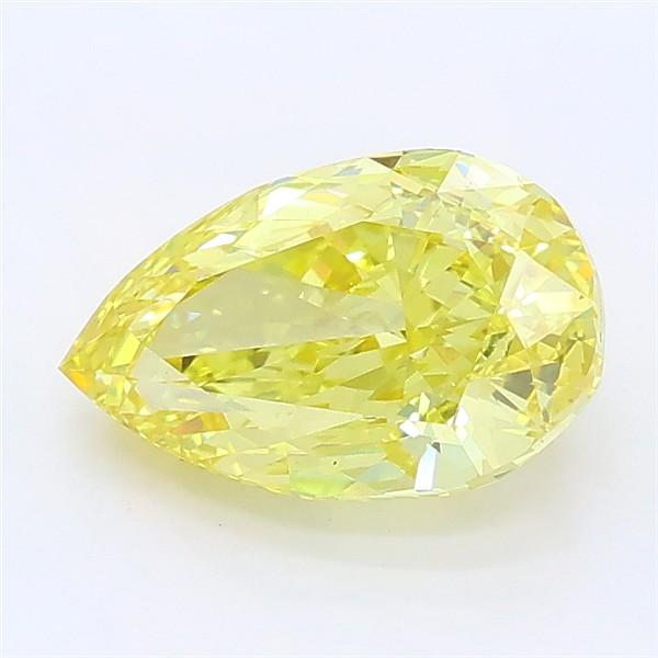 2.01 Ct. Fancy Intense Yellow Pear Lab Grown Diamond
