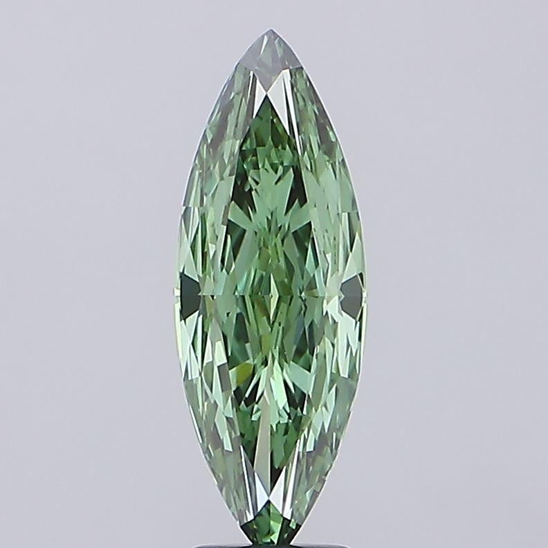 4.07 Ct. Fancy Vivid Green Marquise Lab Grown Diamond