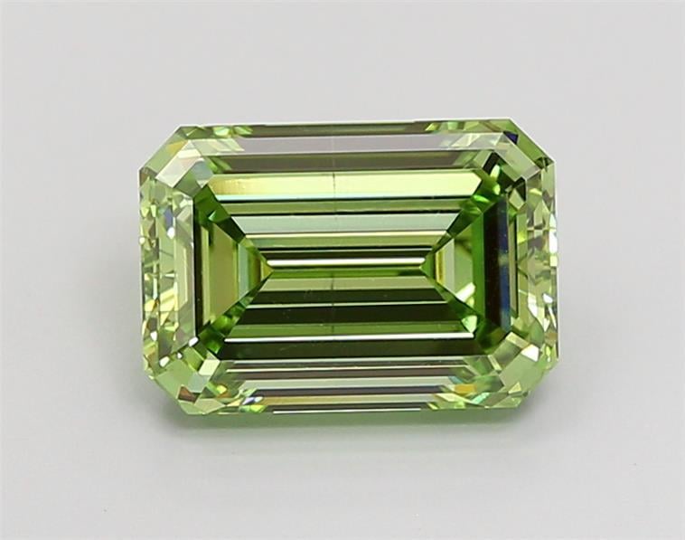 3.00 Ct. Fancy Vivid Green Emerald Lab Grown Diamond