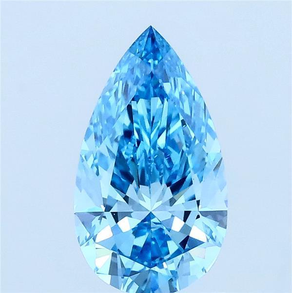 1.01 Ct. Fancy Vivid Blue Pear Lab Grown Diamond