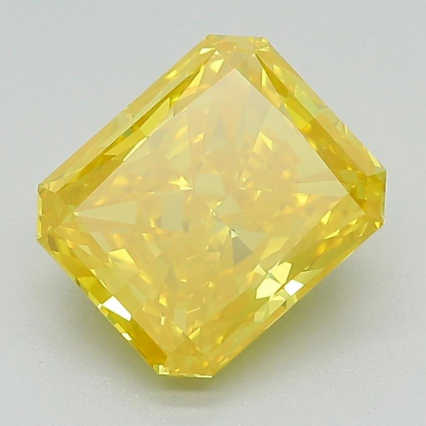 2.99 Ct. Fancy Vivid Yellow Radiant Lab Grown Diamond